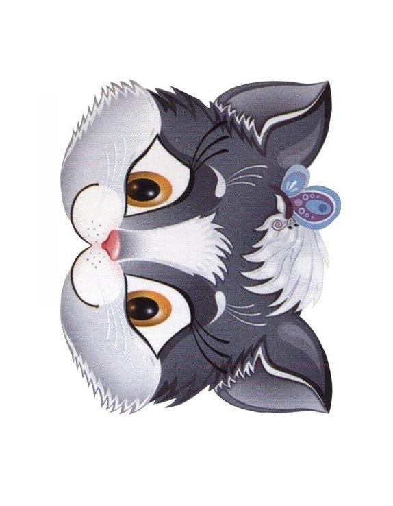 Çocuklar İçin  Kedi Hazır Maske Şablonları 